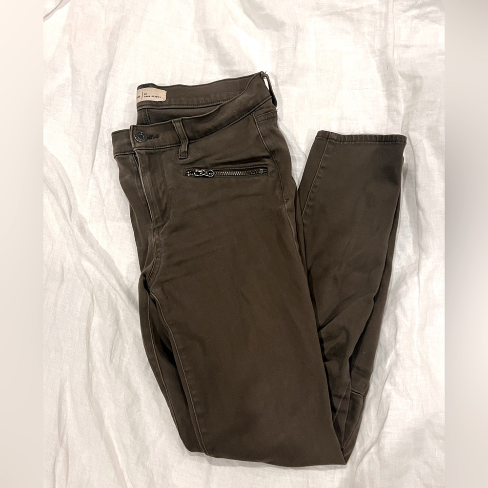Gap try skinny olive skinny